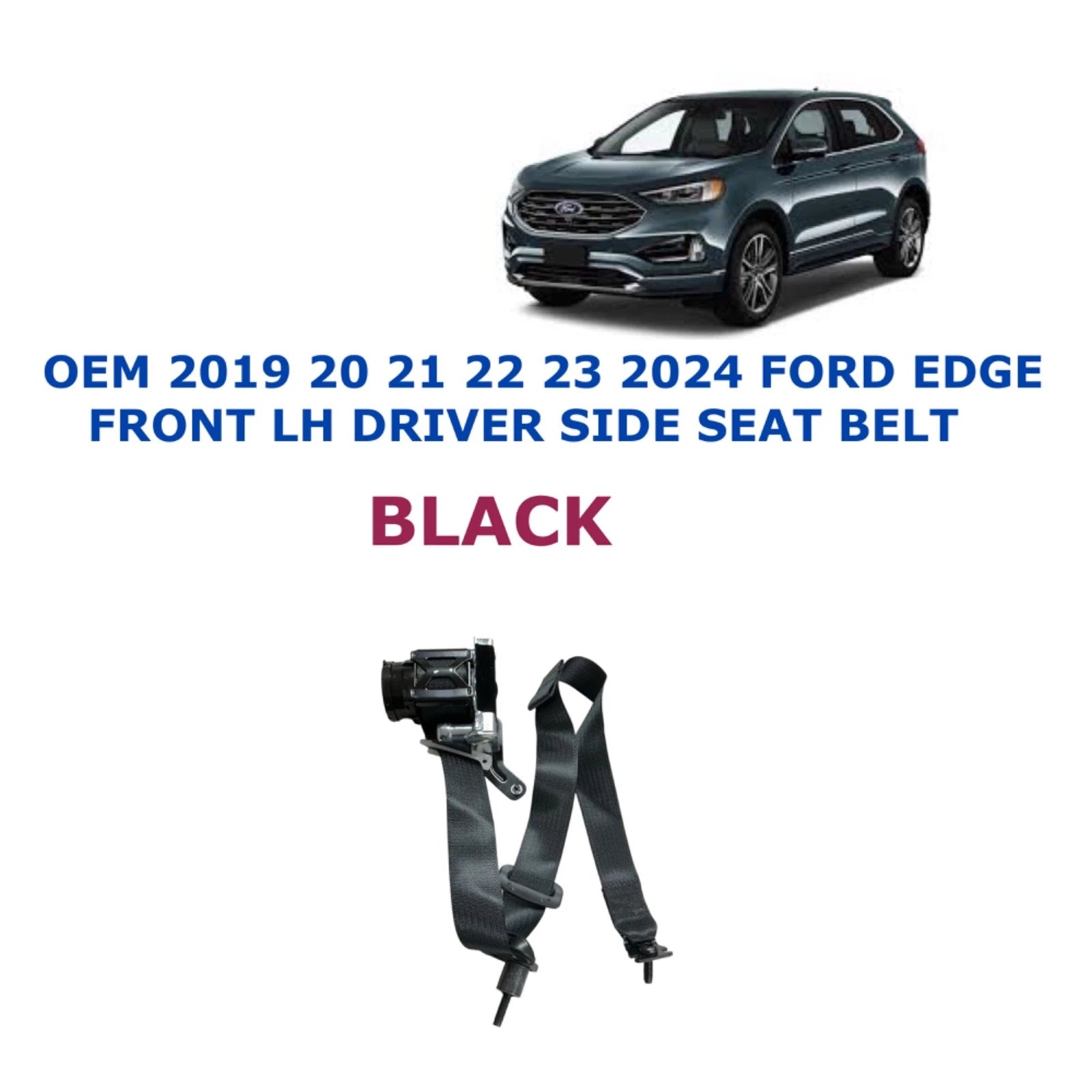 Front Left Side Seat Belt for Ford Edge (2019–2024) KT4Z-58611B69-AH