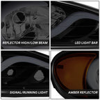 LED DRL for Pontiac Grand Am (1999–2005) Smoked Housing Amber Side Lamp