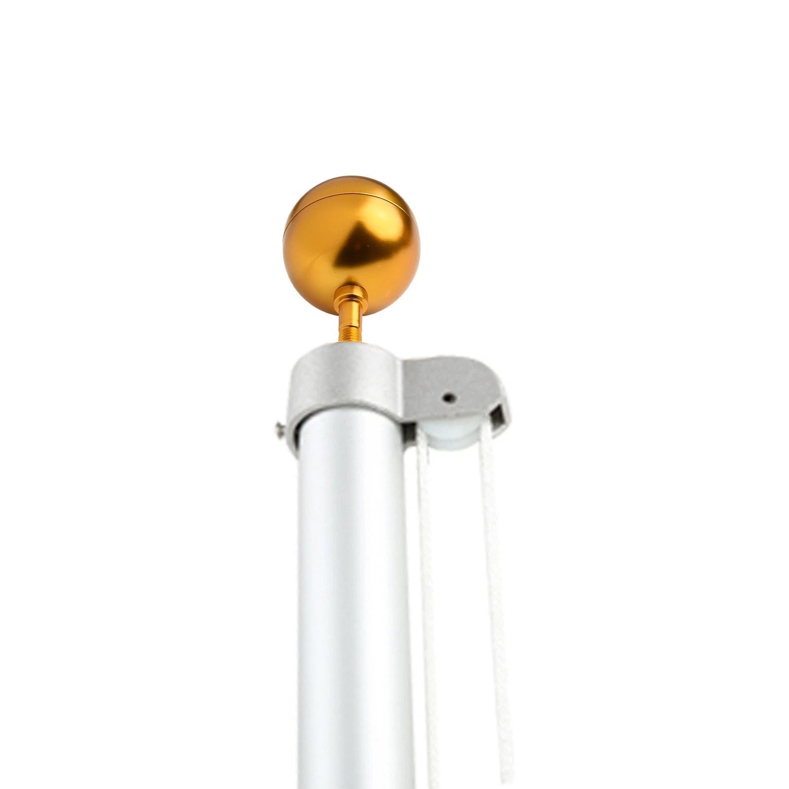3 Inch Gold Anodized Aluminum Ball Ornament for Flagpole