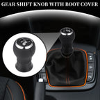 5 Speed Manual Gear Shift Knob for Toyota Yaris (2005–2010) Faux Leather Black