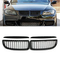 Black Glossy Front Kidney Grilles for BMW E90 Sedan/Wagon (2005-2008)