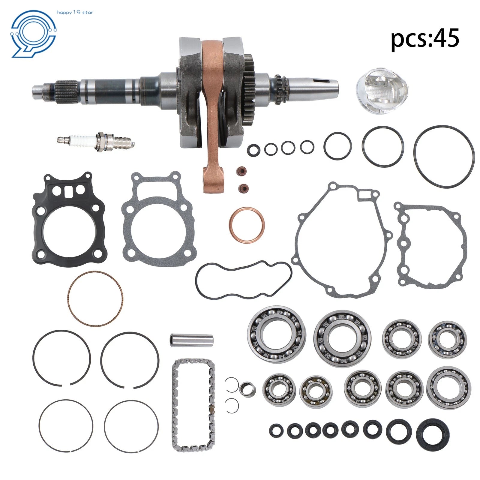 Complete Motor Rebuild Kit for Honda Rancher TRX350 (2000–2006)
