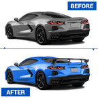 Carbon Fiber Style Rear High Wing Trunk Spoiler for Chevy Corvette C8 (2020–2025)