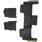 Set of 3 Rubber Floor Mats for Chevrolet Tahoe GMC Yukon (2015–2020) Black
