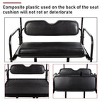 Rear Flip Seat Kit for EZGO TXT (1995–Present) with Grab Bar Roof Support