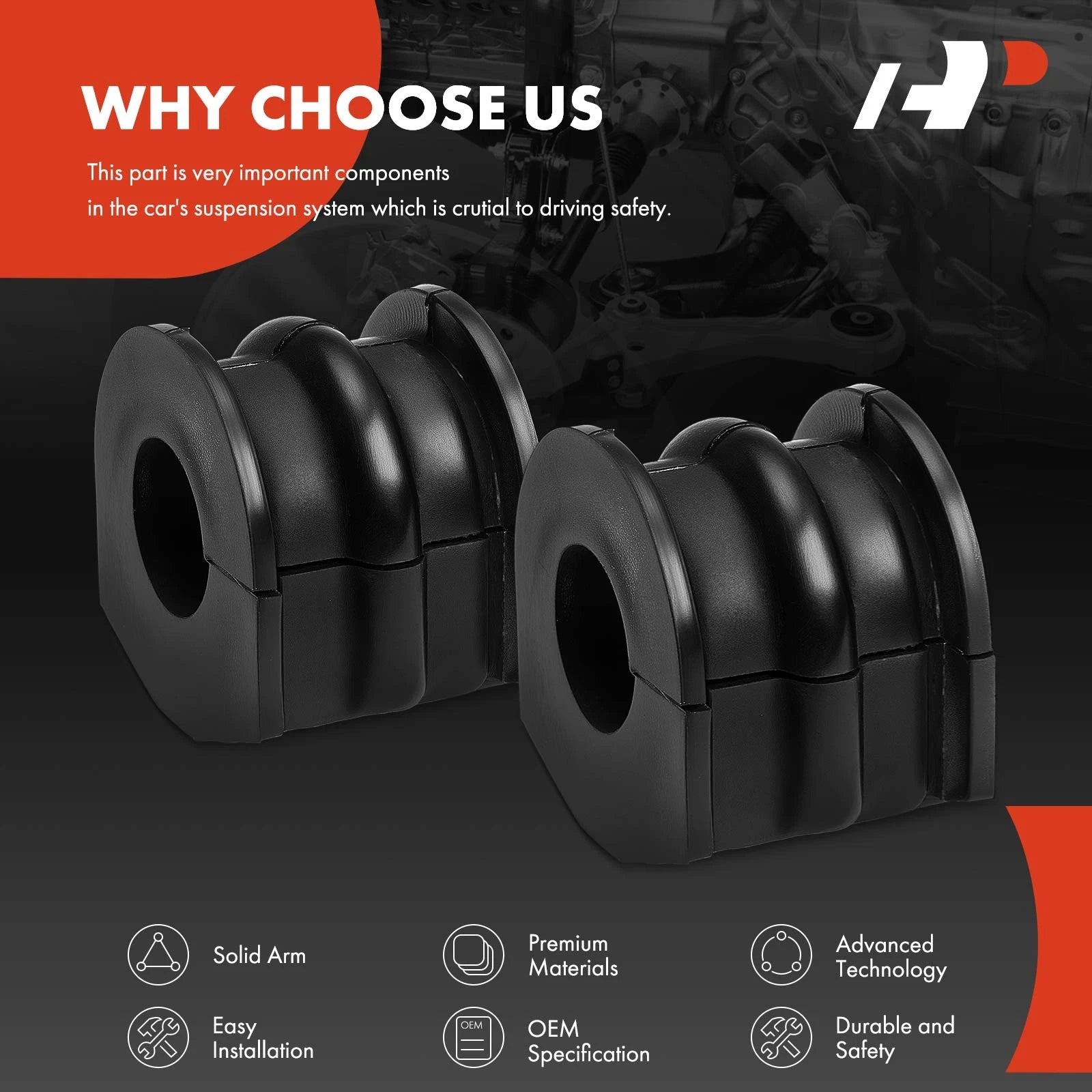 2X Rear Sway Bar Bushing Kit for Nissan Juke (2011-2017)