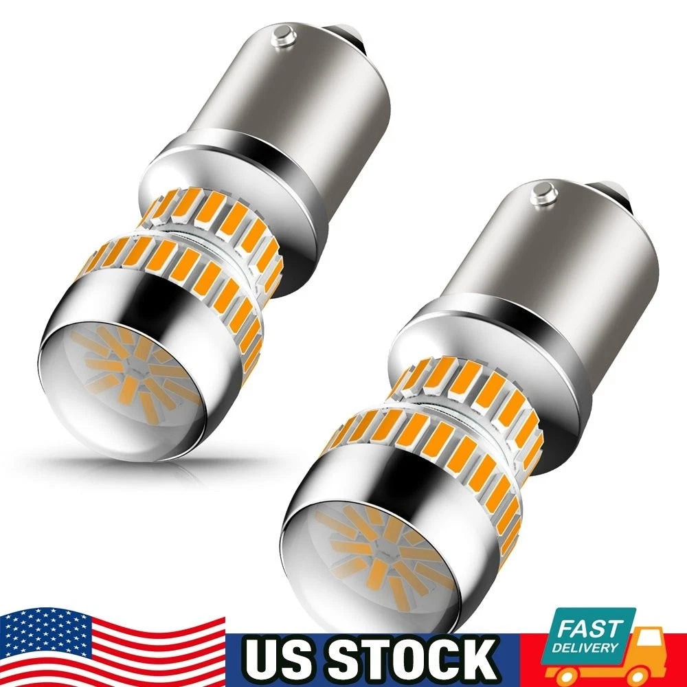2X AUXITO 1156 LED Turn Signal Bulbs for Various Vehicles (3000K)