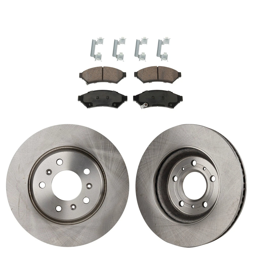 Set of 2 Front Brake Discs and Pads for Pontiac Grand Prix (2004–2008)