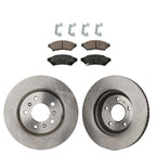 Set of 2 Front Brake Discs and Pads for Pontiac Grand Prix (2004–2008)