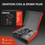 Set of 4 Ignition Coils & Iridium Spark Plugs for Hyundai Elantra (2017–2019)