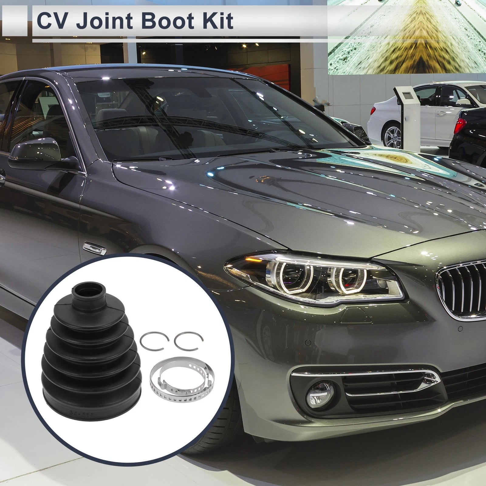 Outer CV Joint Boot Kit with Clamps for BMW 528i (2011–2016) 31607606091