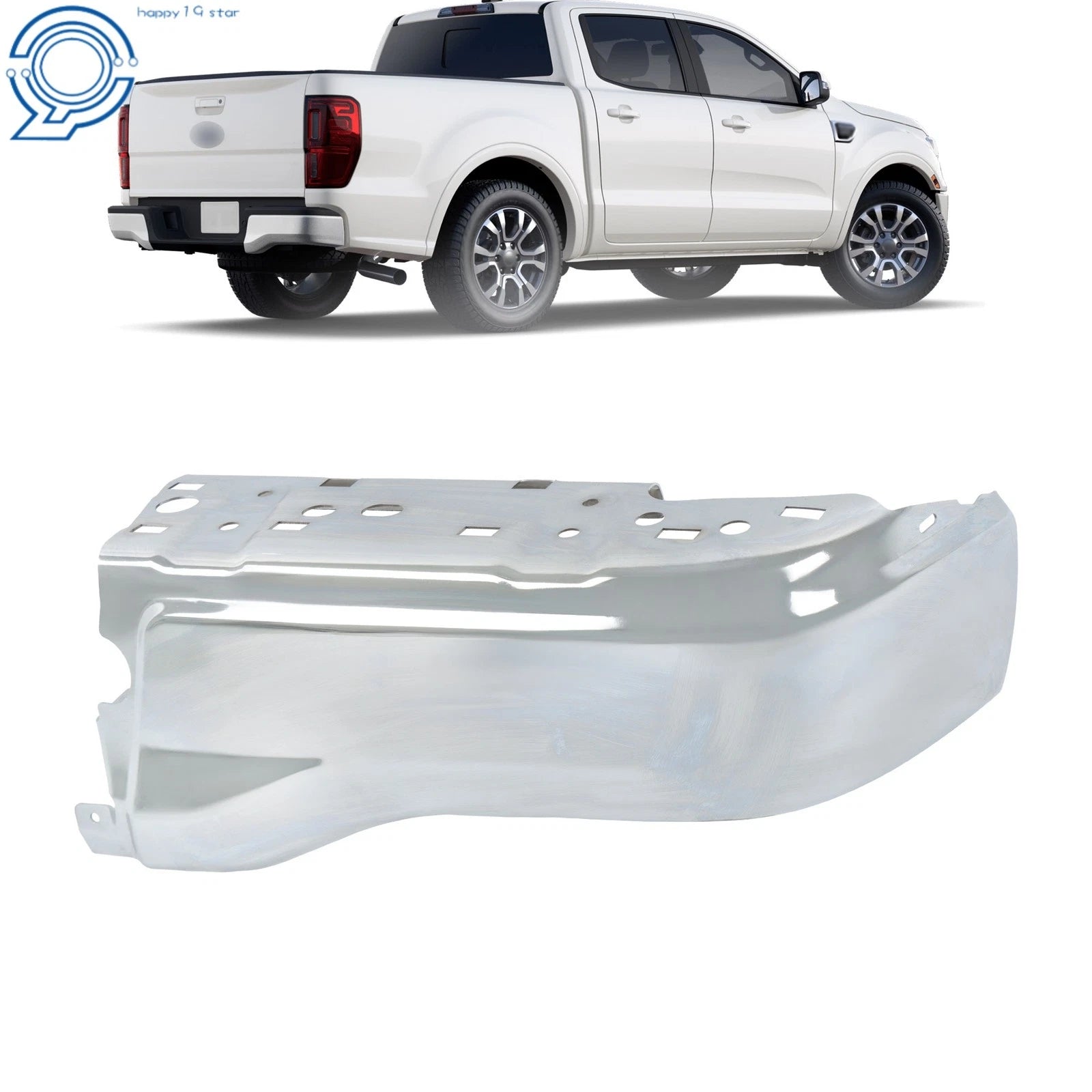 Chrome Rear Bumper Face Bar for Ford Ranger (2019–2023)
