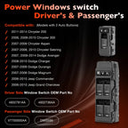 Power Window Door Control Switch for Jeep Chrysler 200 300 Dodge (2006-2014)