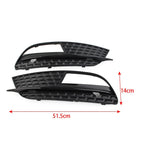 2X Front Bumper Fog Light Grille Cover for Audi A5 (2012–2016)