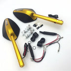 2X Anti-Glare Motorcycle Rearview Mirrors 8mm 10mm for Honda Suzuki Kawasaki KTM