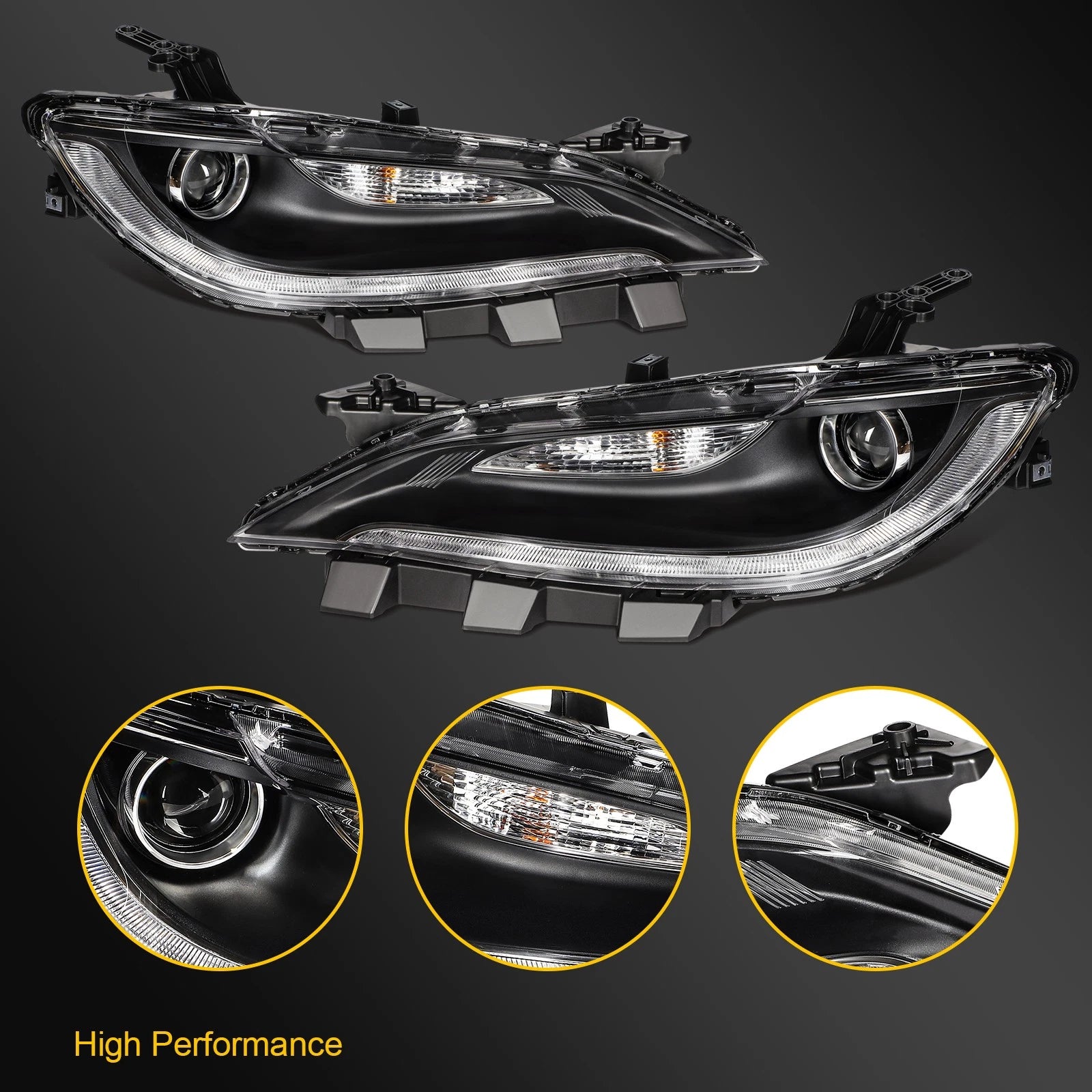 Projector Headlight Assembly for Chrysler 200 (2015–2017)