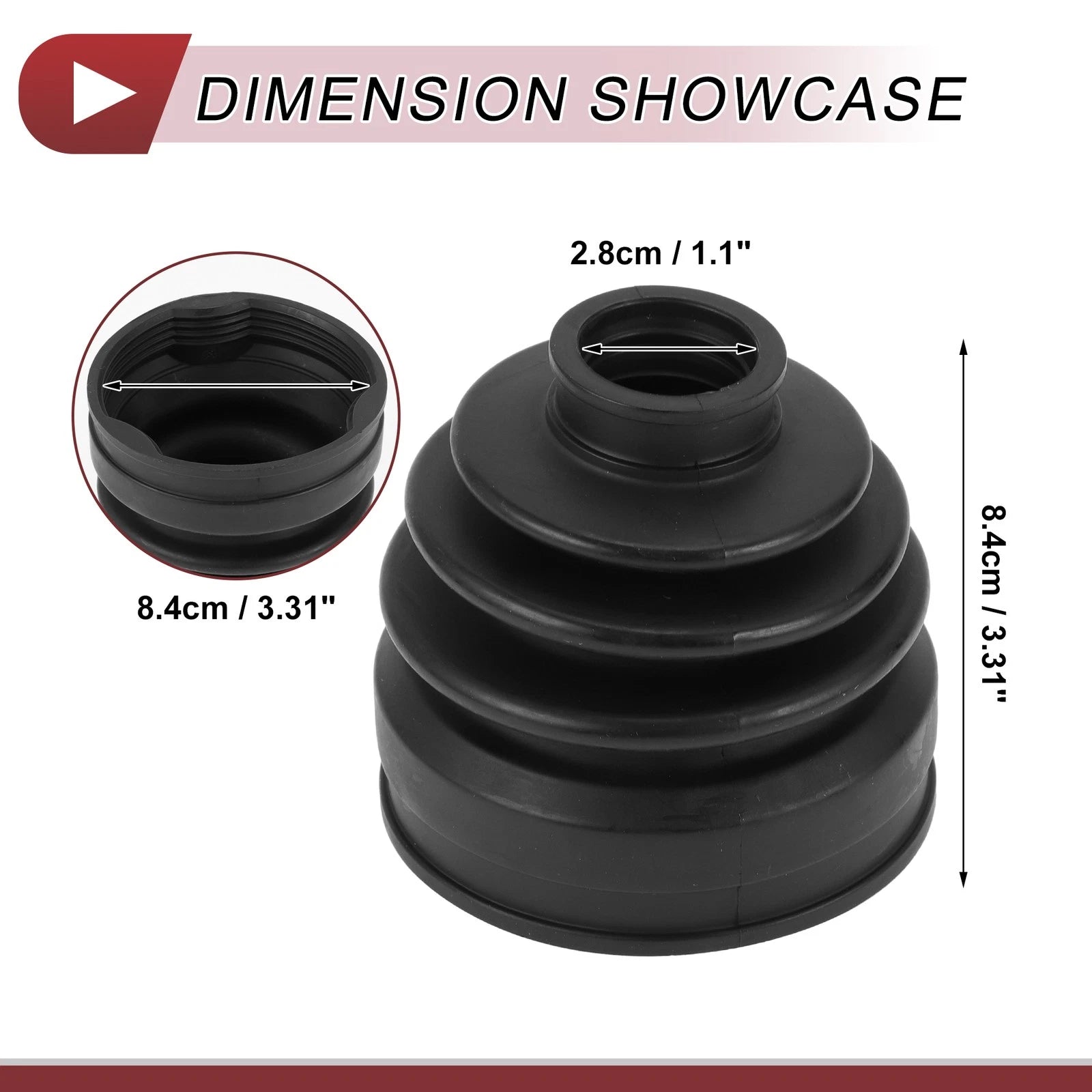 Inner CV Joint Boot Kit with Clamps for Honda Pilot (2015) - 44017STXA51