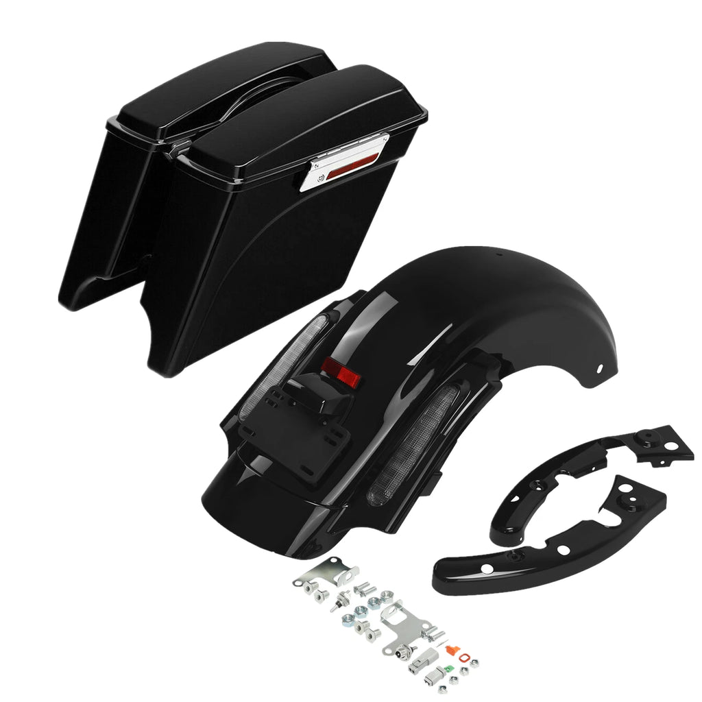 5" Stretched Saddlebags & Rear Fender for Harley CVO Touring Road King (2009–2013)