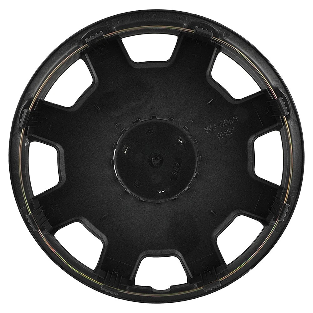 Set of 4 Silver Snap On Full Hub Caps for R13 Tire & Rim (Fits 13")