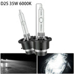 6000K D2S HID Xenon Headlight Bulbs, 2 x Waterproof IP68 for Vehicles