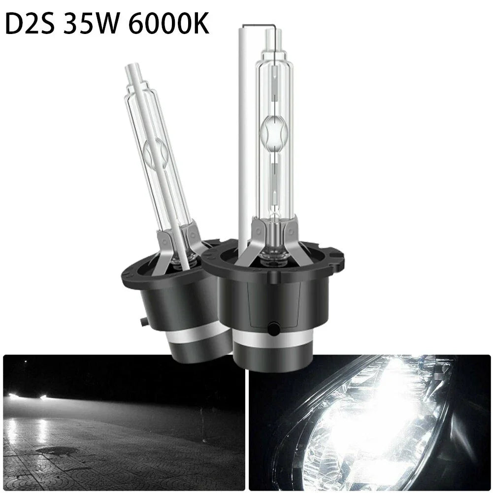 6000K D2S HID Xenon Headlight Bulbs, 2 x Waterproof IP68 for Vehicles