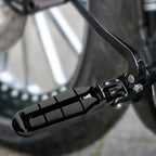 Black Driver Rider Footpegs for Harley Softail Fat Bob (2018-2025)