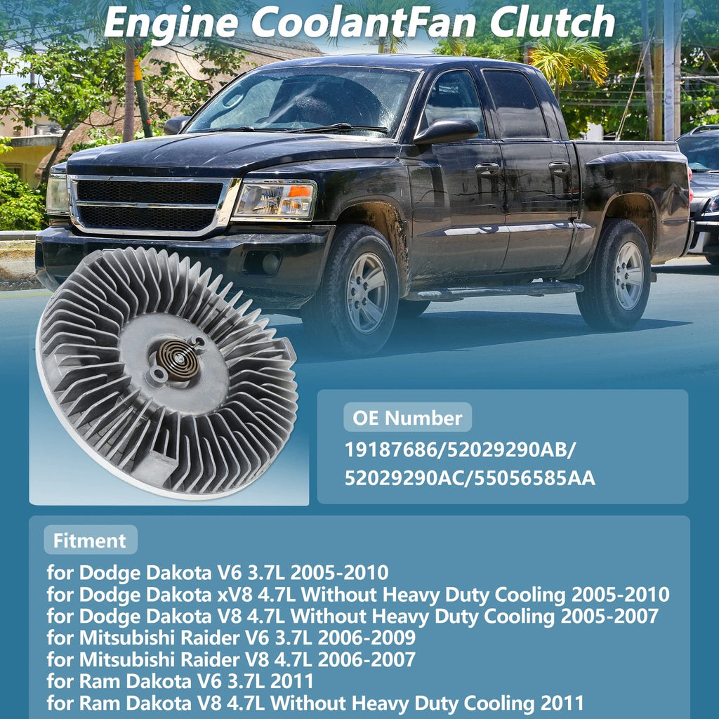 Cooling Fan Clutch for Dodge Dakota, Ram Dakota (2005–2011) No. 52029290AC