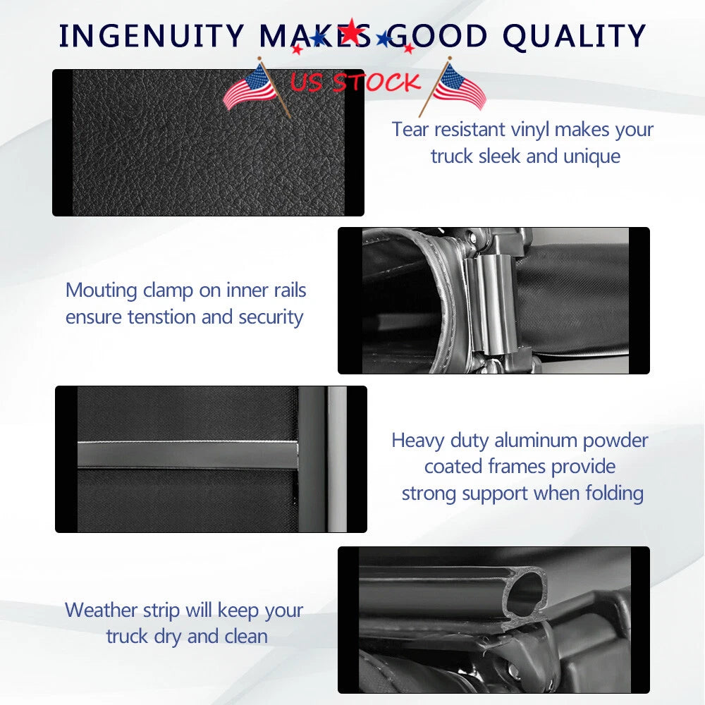 5FT Soft Roll-Up Tonneau Cover for Ford Ranger T6 (2014-2018)
