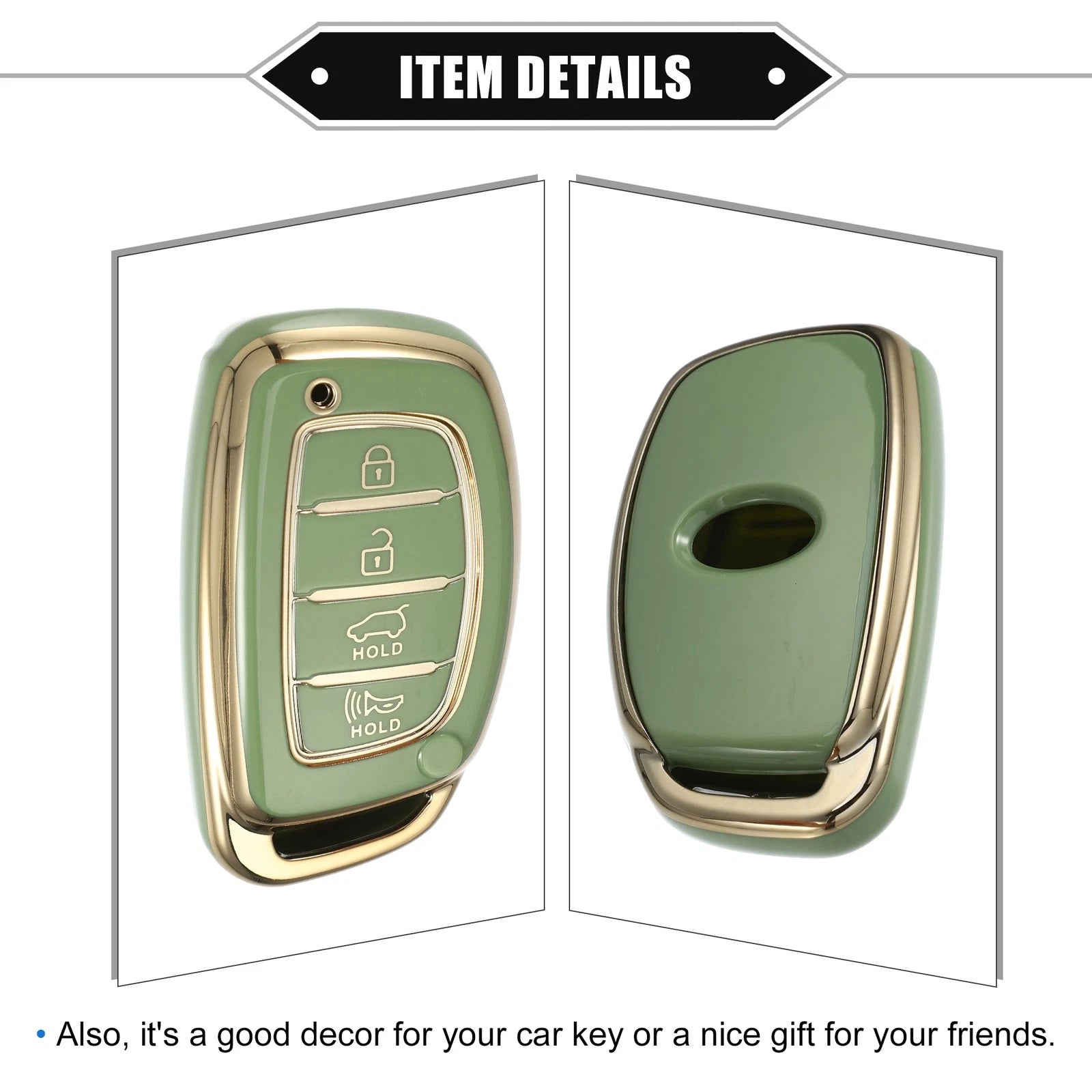 Set of 4 TPU Key Fob Covers for Hyundai Elantra (2017–2020)