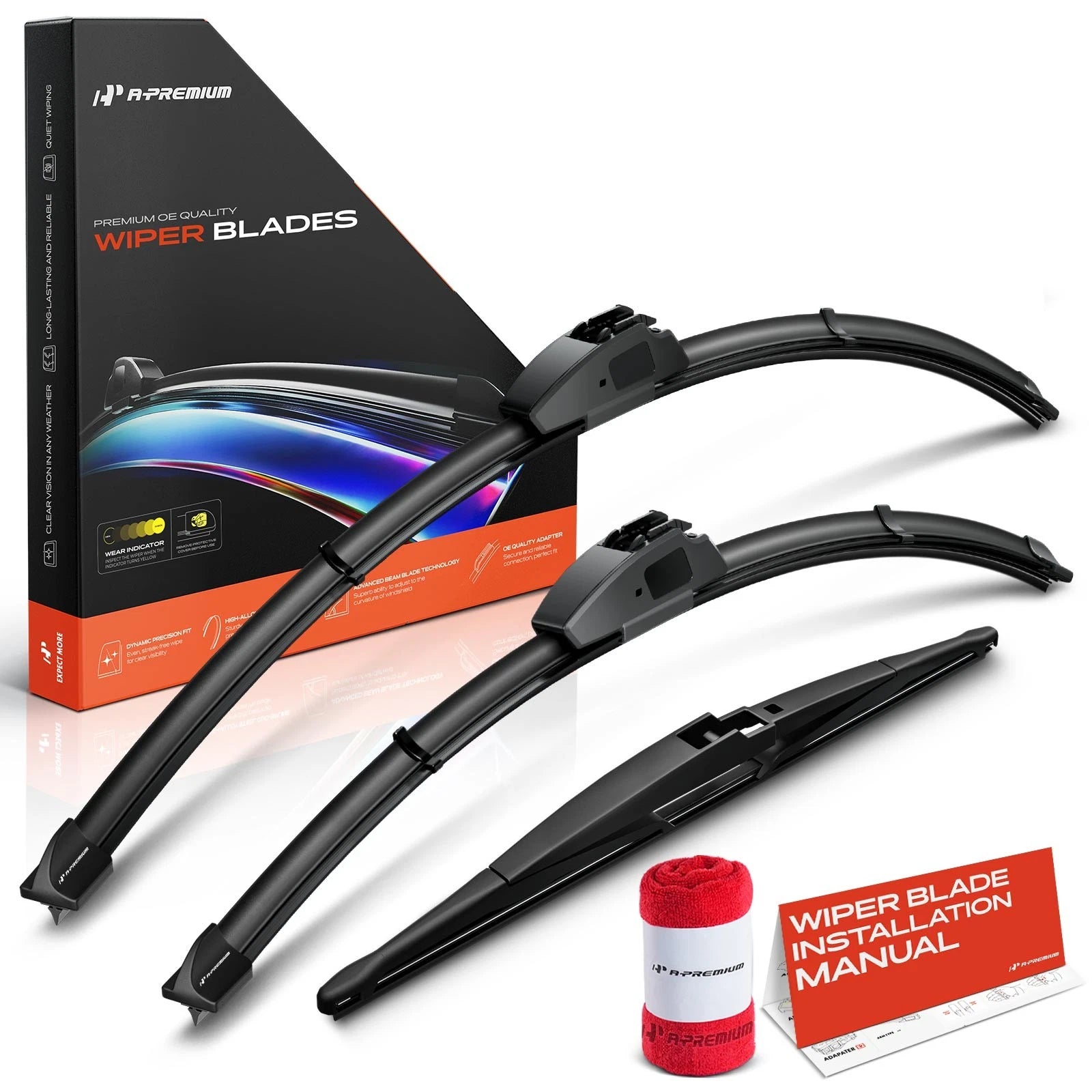 Set of 3 Windshield Wiper Blades for Chevrolet HHR (2006–2011)