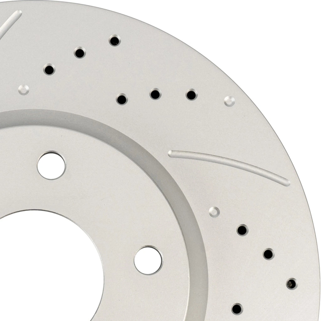 2x Front Drilled Slotted Brake Rotors for Mazda CX-5 (2013–2015)