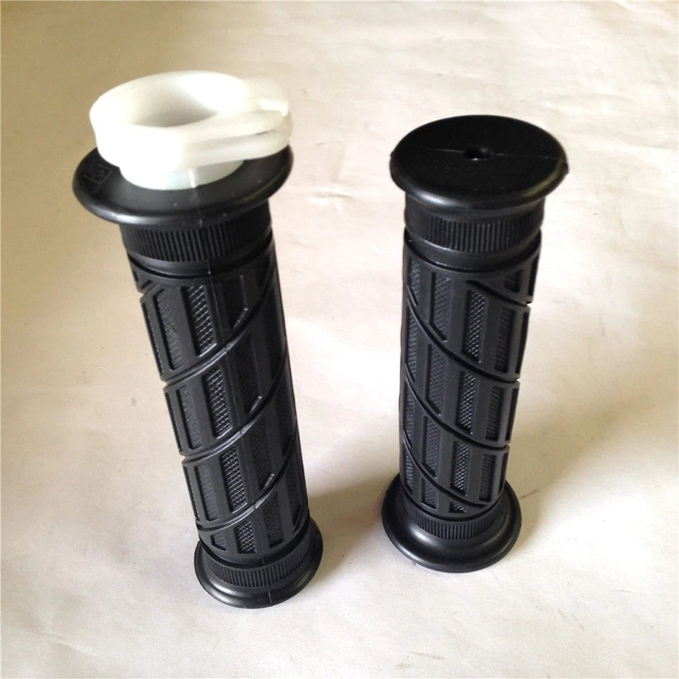 7/8" Black Rubber Spiral Hand Grips for Kawasaki Ninja 250 500 ZX6 (2008–2012)