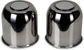 Set of 2 Trailer Wheel Center Caps 4.25" Stainless Steel for Libra