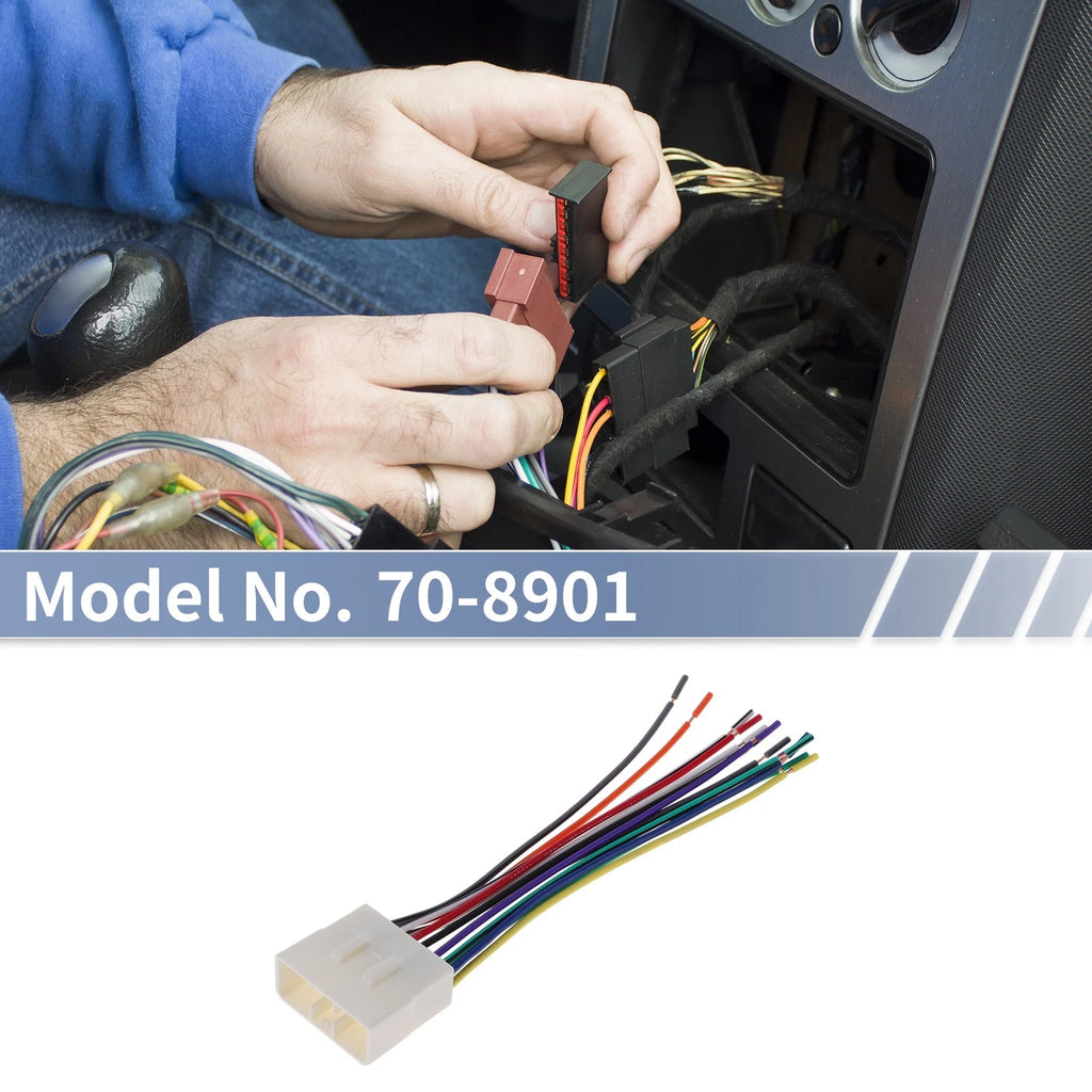 Set of 2 Car Stereo CD Player Wiring Harness 70-8901 for Suzuki Esteem (2001–2002)