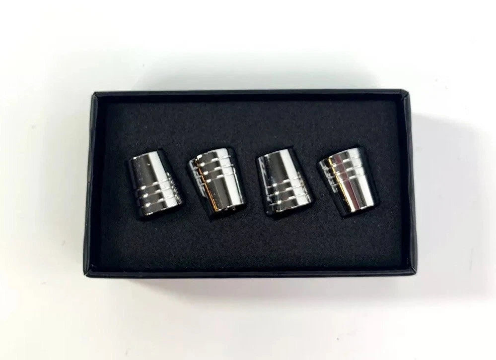 Valve Stem Caps Premium Chrome Tapered for Chevrolet Corvette C5 (1997–2004)