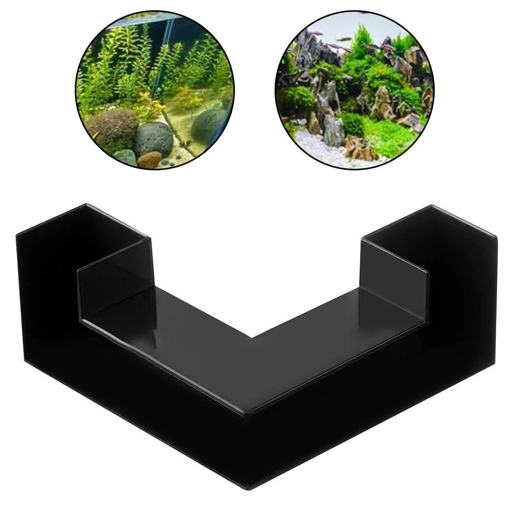 Tube Tunnel for Aquarium Fish Hiding Spot 12.5x12.5x5.5 cm Black White