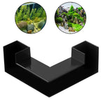 Tube Tunnel for Aquarium Fish Hiding Spot 12.5x12.5x5.5 cm Black White