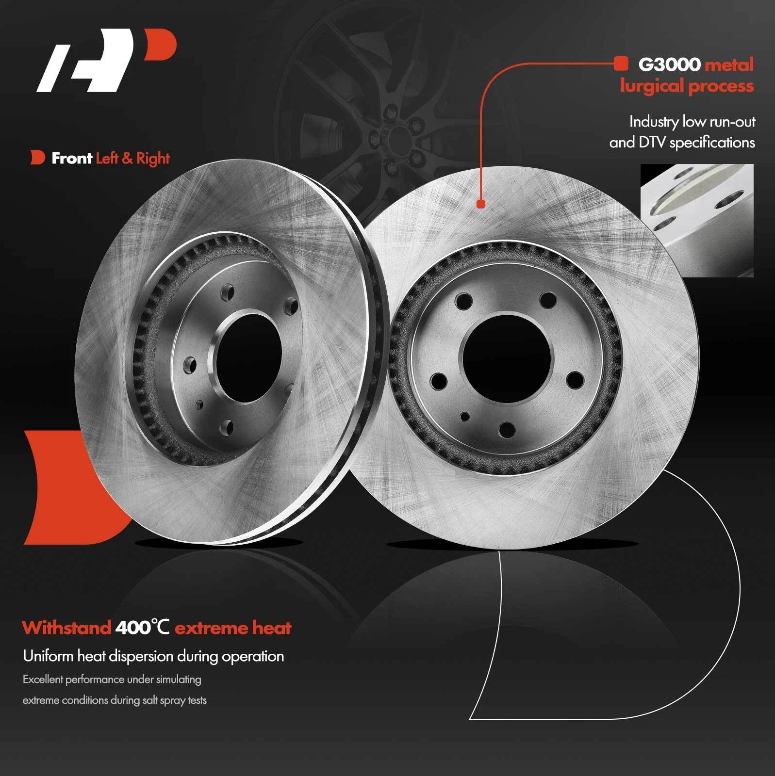 Front Disc Brake Rotors for Chevrolet Equinox (2007-2009)
