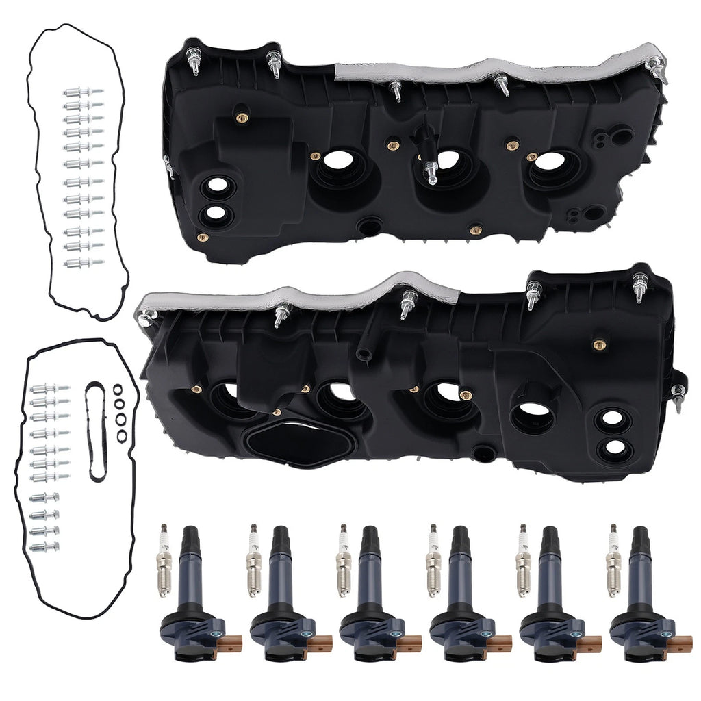 Valve Cover Set for Ford F-150 3.5L V6 EcoBoost (2013–2016) w/ 6 Coils