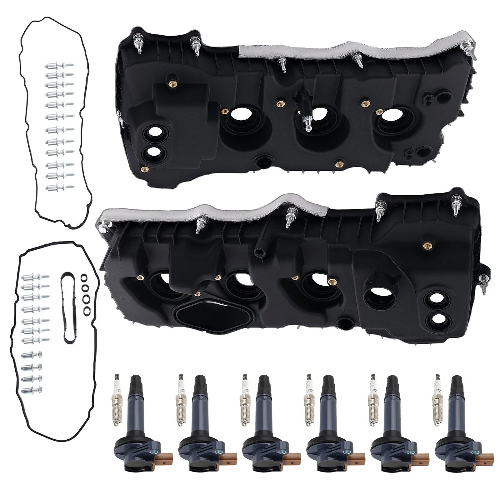 Valve Cover Set for Ford F-150 3.5L V6 EcoBoost (2013–2016) w/ 6 Coils