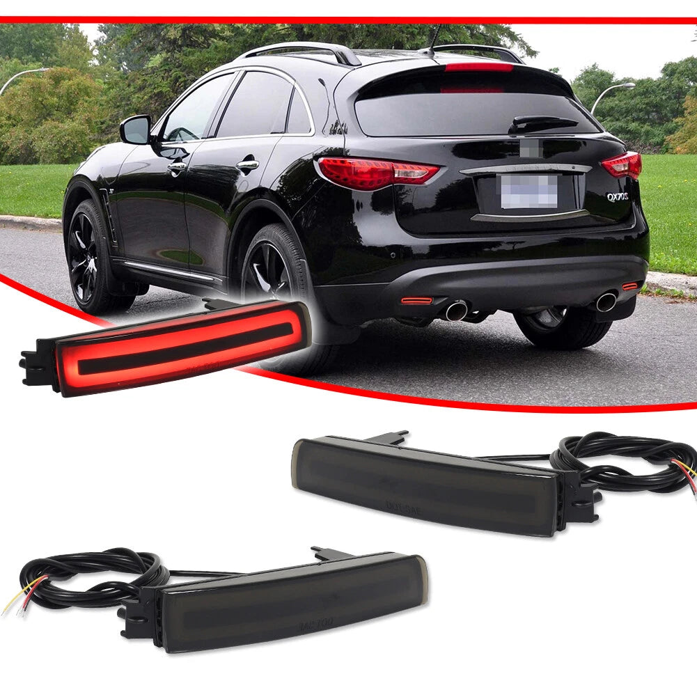 LED Rear Bumper Reflector Tail Brake Light for Infiniti Juke Murano Sentra