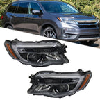 Set of 2 LED Headlights for Honda Pilot/Ridgeline/Passport (2016–2022)