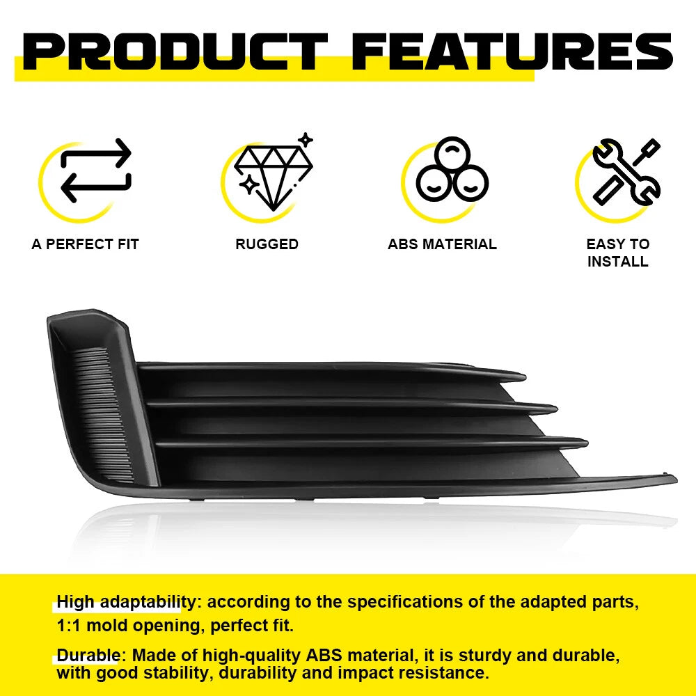 Front Bumper Lower Left Side Black Grill for Audi A3 S3 (2013-2017)