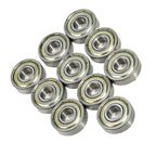 Set of 10 Skateboard Bearings 608 ZZ Steel