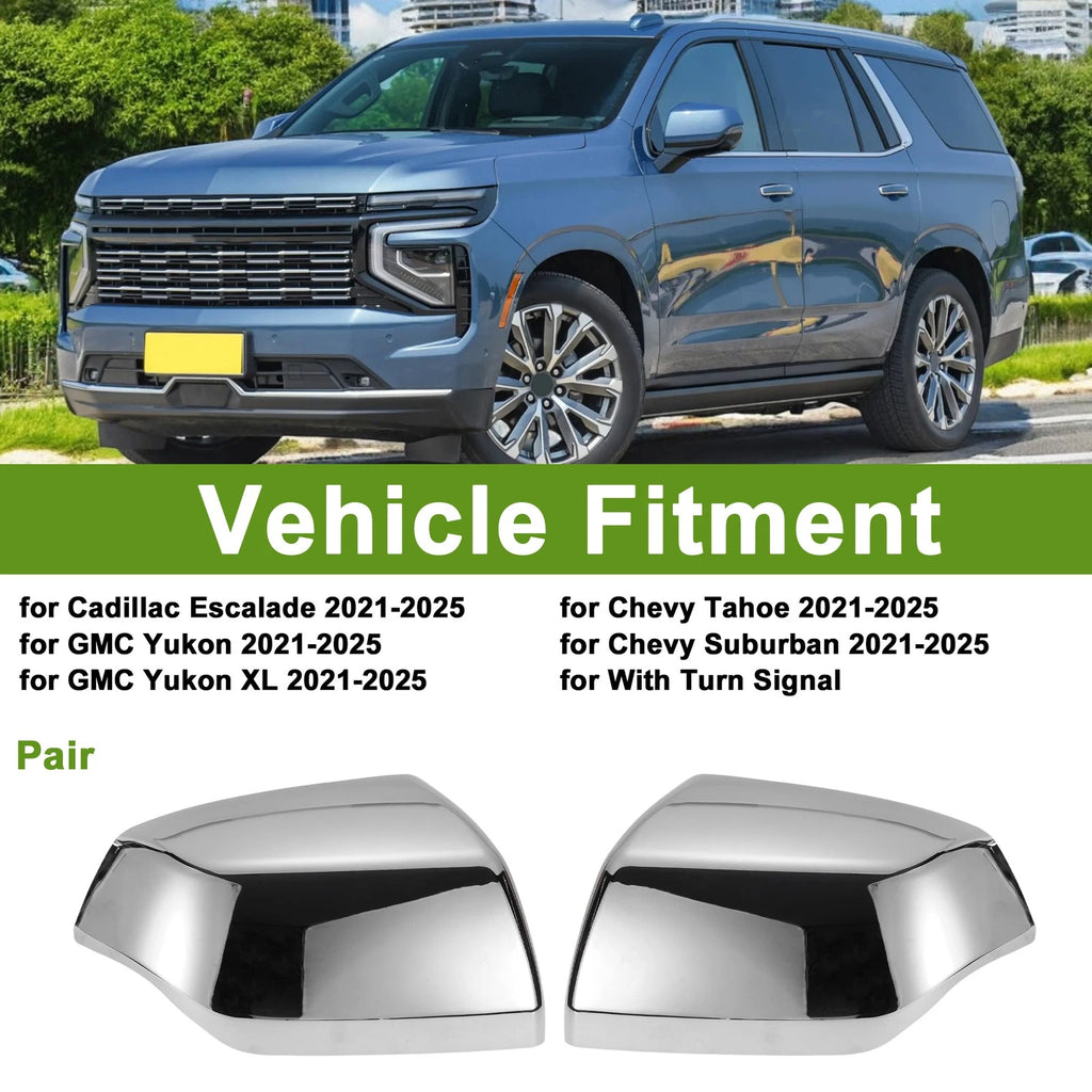 Set of 2 Side Mirror Cover Caps for Cadillac Escalade (2021–2025)
