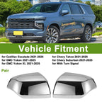 Set of 2 Side Mirror Cover Caps for Cadillac Escalade (2021–2025)