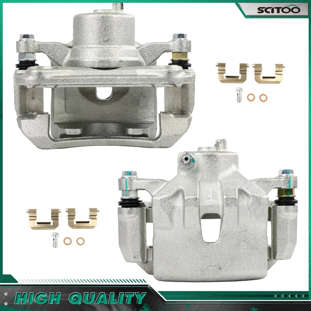 Front Brake Calipers w/ Bracket for Kia Forte (2014–2018)