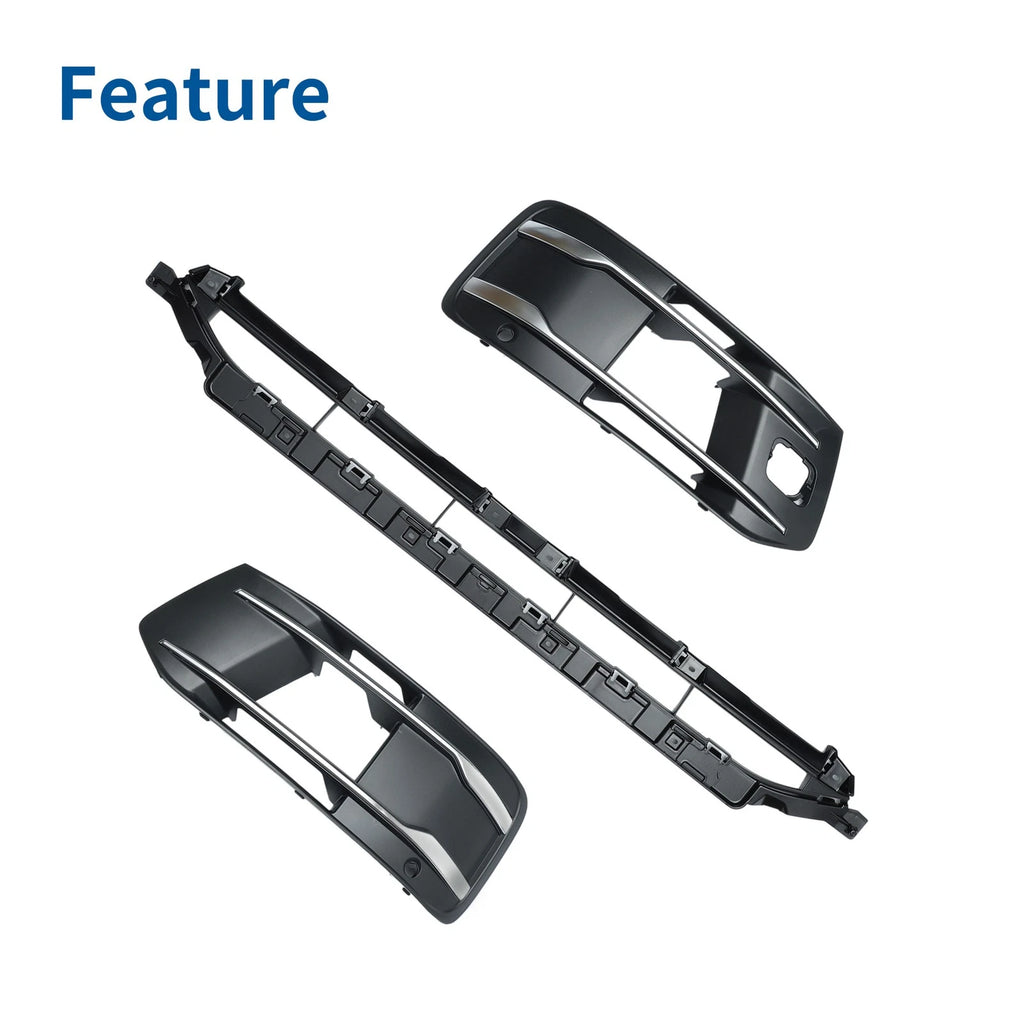 Set of 1 Front Lower Bumper Grille for Audi Q7 (2016–2019) Black ABS