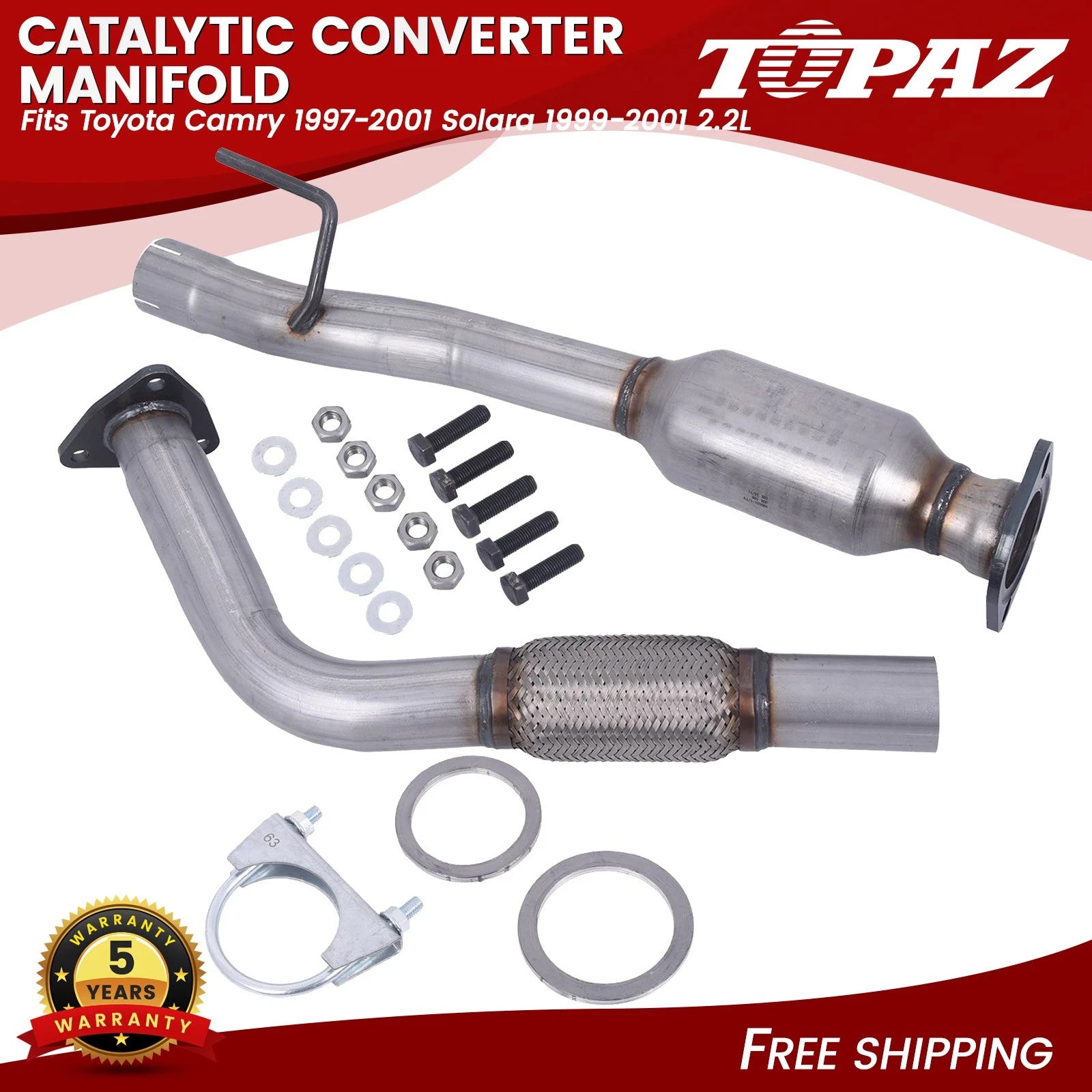 Catalytic Converter Manifold for Toyota Camry Solara (1997–2001)