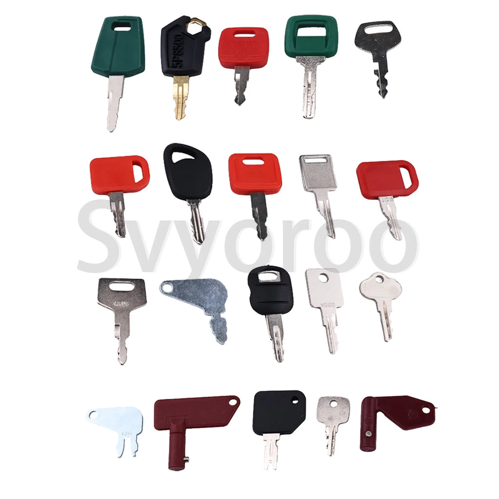 20 Heavy Construction Equipment Master Keys for Case Cat Komatsu Volvo